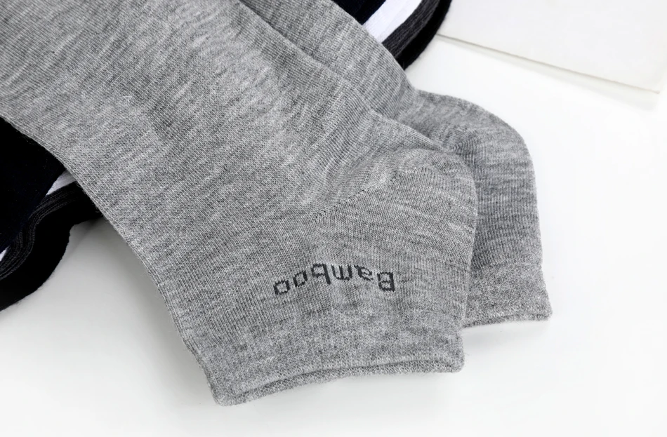 10 Pairs / Pack Men's Bamboo Fiber Socks Short High Quality New Casual Breatheable Anti-Bacterial Man Ankle Socks Men