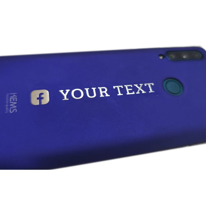 10PCS Custom Text Name Metal 3D Transfer Sticker Logo Multiple Gold and Silver Colors for Easy Tearing