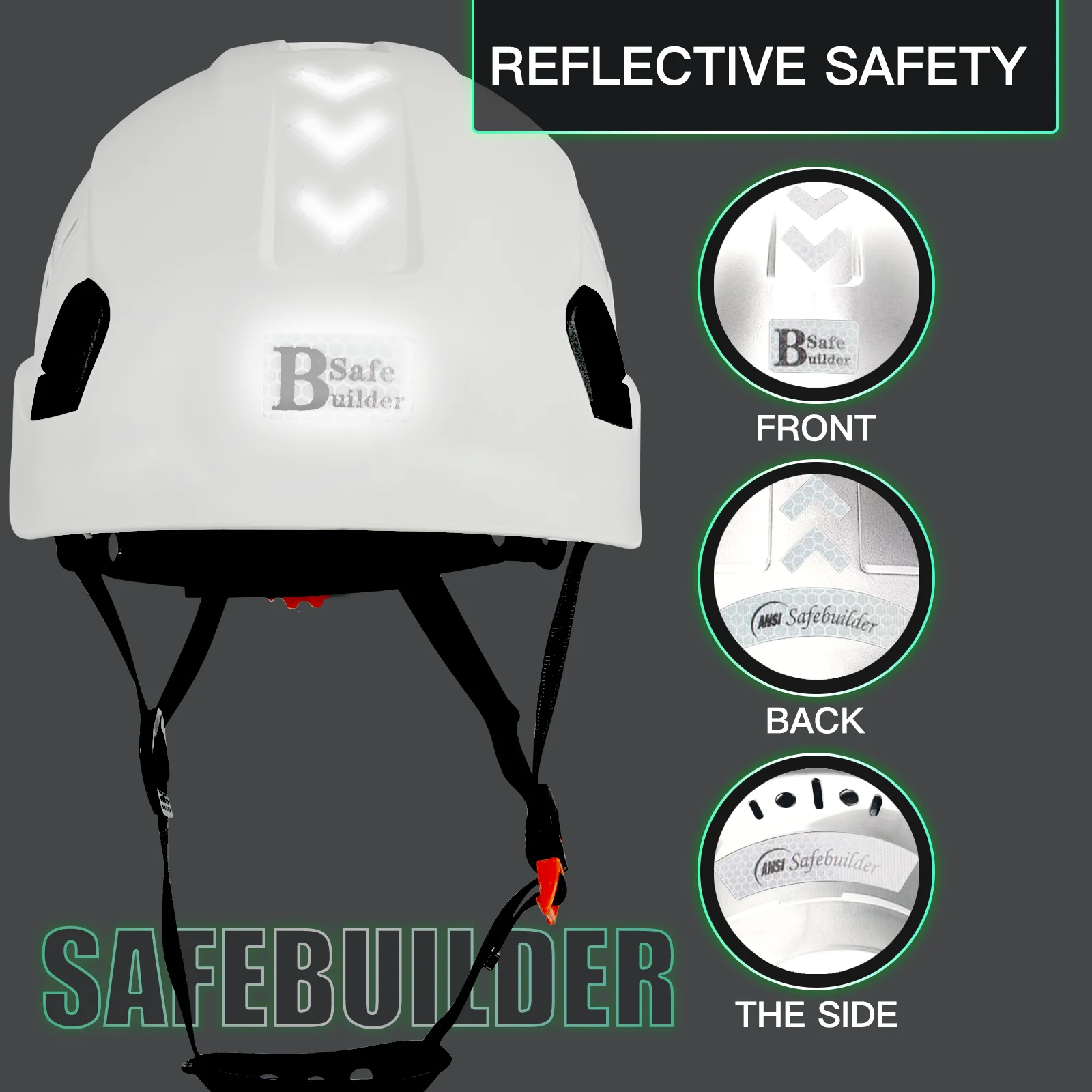 ANSI Construction Safety Helmet ABS Hard Hat Adjustable Ventilation System CE EN397 Hardhats Industrial Work Head Protection
