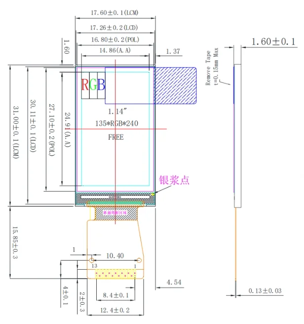 0.96" 0.96 1.14 1.3 1.44 1.8 Inch HD IPS TFT Display LCD Screen 1.29" OLED 128*128 135*240 80*160 ST7735 ST7789 CH1115 ST7735