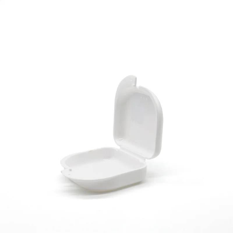 50Pcs Dental Orthodontic Retainer Box Denture Storage Container Mouth Guard Case with Vent Holes and Hinged Lid