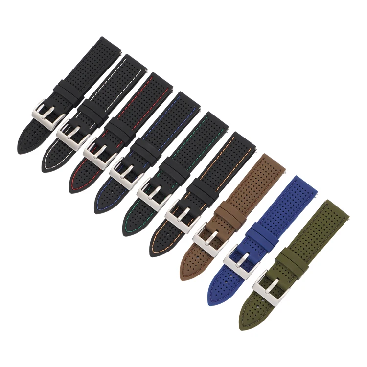 18mm 20mm 22mm 24mm Silicone Sport Strap Waterproof Rubber Men Replacement Band for Samsung S3 Huawei Watch GT2 46mm Amazfit GTR