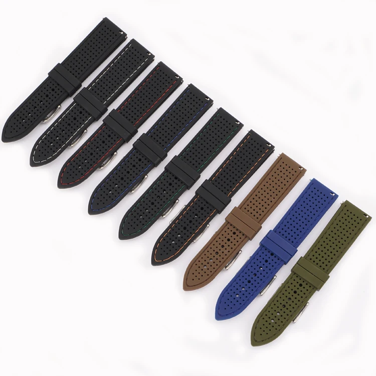 18mm 20mm 22mm 24mm Silicone Sport Strap Waterproof Rubber Men Replacement Band for Samsung S3 Huawei Watch GT2 46mm Amazfit GTR