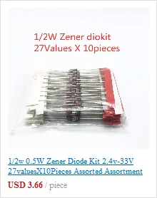 50pcs/lot 3296W Series 500R 1K 2K 5K 10K 20K 50K 100K 200K 1M Multi-turn Potentiometer 10K Variable Resistors with Box Set
