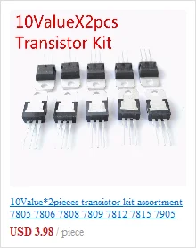 50pcs/lot 3296W Series 500R 1K 2K 5K 10K 20K 50K 100K 200K 1M Multi-turn Potentiometer 10K Variable Resistors with Box Set