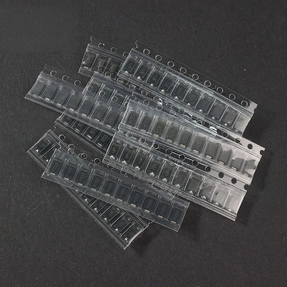 Takefast 90pcs SMD Diode Kit 1N4007 1N4001 1N4004 SS14 SS16 SS24 SS26 SS34 SS36 9 Values X10pcs Rectifier Diodes Schottky