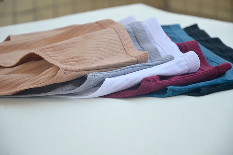 6pcs Cotton Women Panties Lady Plus Size Underwear High Waist Briefs Breathable Solid Color Female Lingerie Shorts