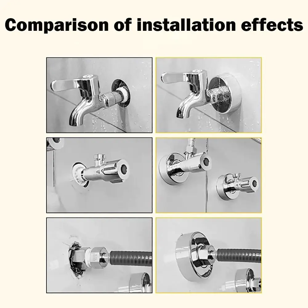 New Useful ABS Shower Kitchen Faucet Cover Adjustable Plating Faucet Decorative Cover Wall Flange Kitchen Tap Accessories Shower