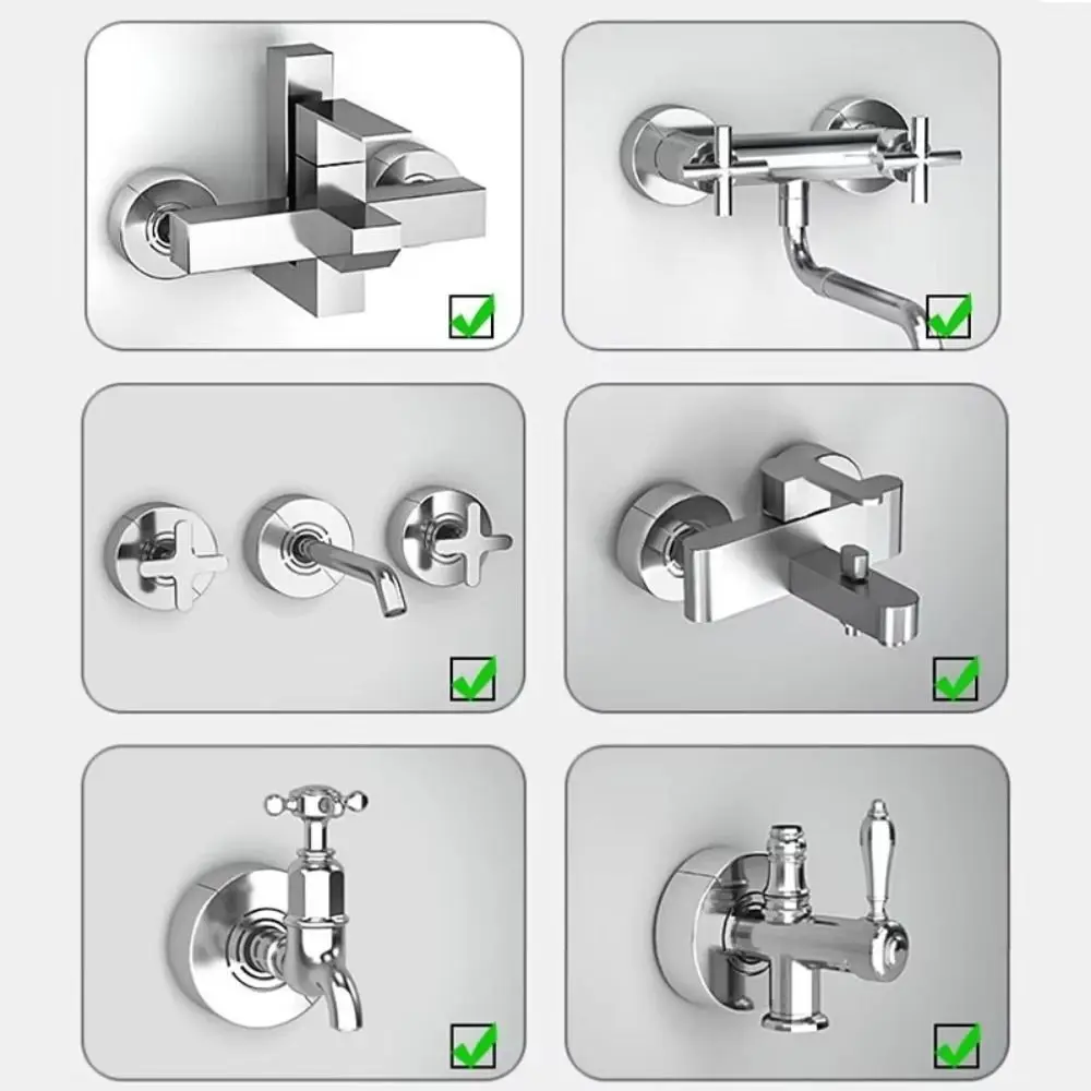New Useful ABS Shower Kitchen Faucet Cover Adjustable Plating Faucet Decorative Cover Wall Flange Kitchen Tap Accessories Shower