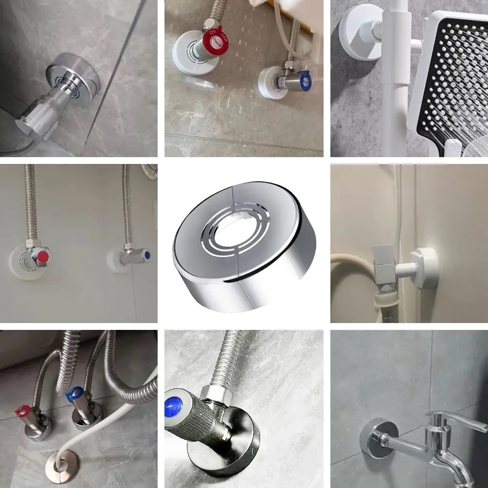 New Useful ABS Shower Kitchen Faucet Cover Adjustable Plating Faucet Decorative Cover Wall Flange Kitchen Tap Accessories Shower