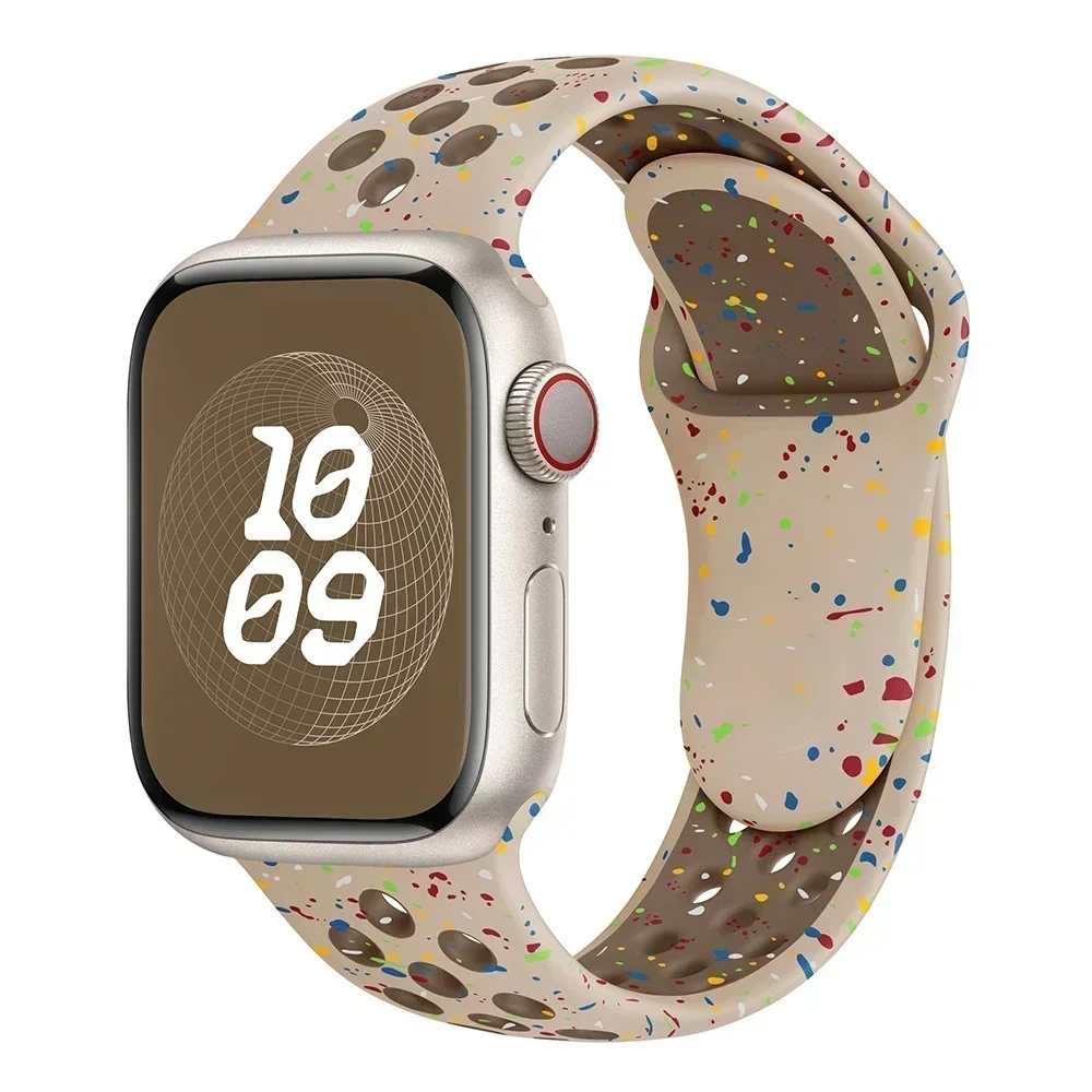Original Silicone Watch Strap For Apple Ultra 2 49MM Sports Rubber Band For Iwatch 10 9 8 7 6 SE 4 3 2 45MM 44MM 42MM 41MM 46MM