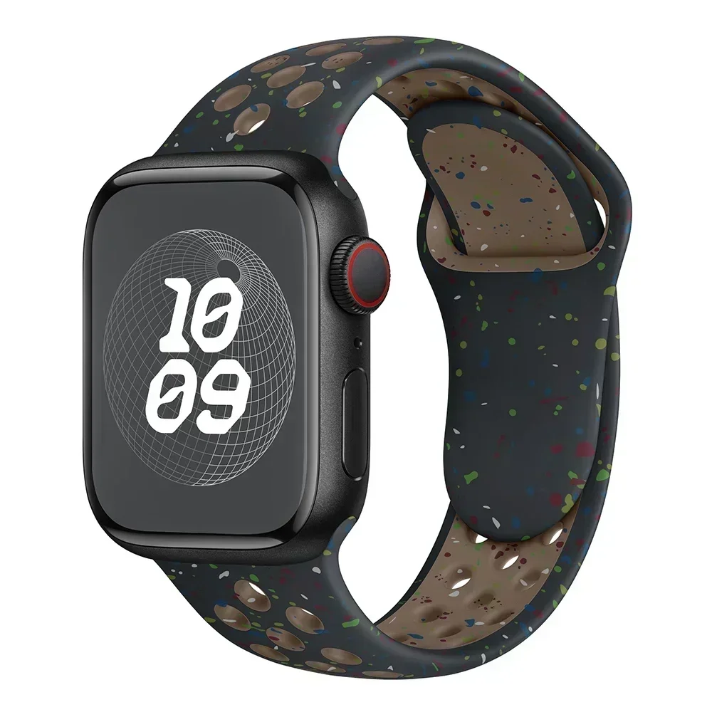 Original Silicone Watch Strap For Apple Ultra 2 49MM Sports Rubber Band For Iwatch 10 9 8 7 6 SE 4 3 2 45MM 44MM 42MM 41MM 46MM