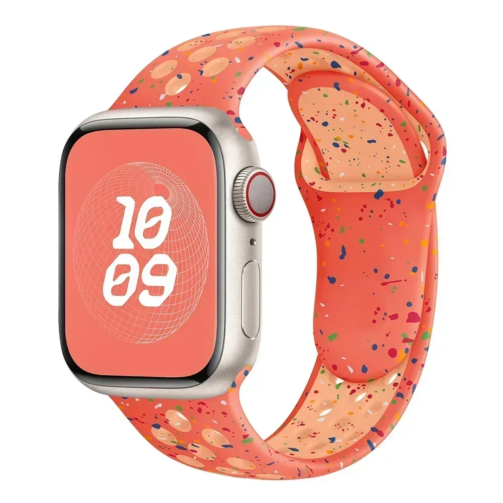 Original Silicone Watch Strap For Apple Ultra 2 49MM Sports Rubber Band For Iwatch 10 9 8 7 6 SE 4 3 2 45MM 44MM 42MM 41MM 46MM