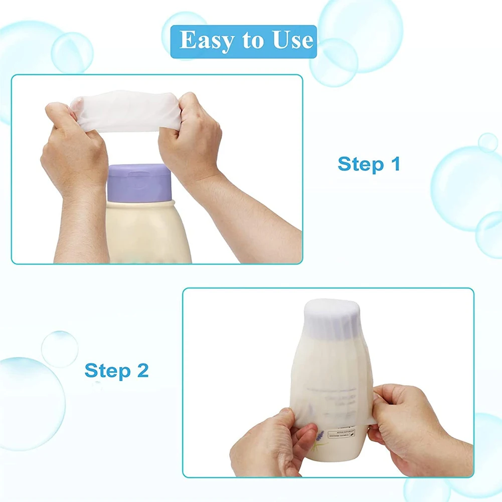 Silicone Travel Bottle Covers Reusable Flexible Toiletry Cover For All Travel Sized Toiletries