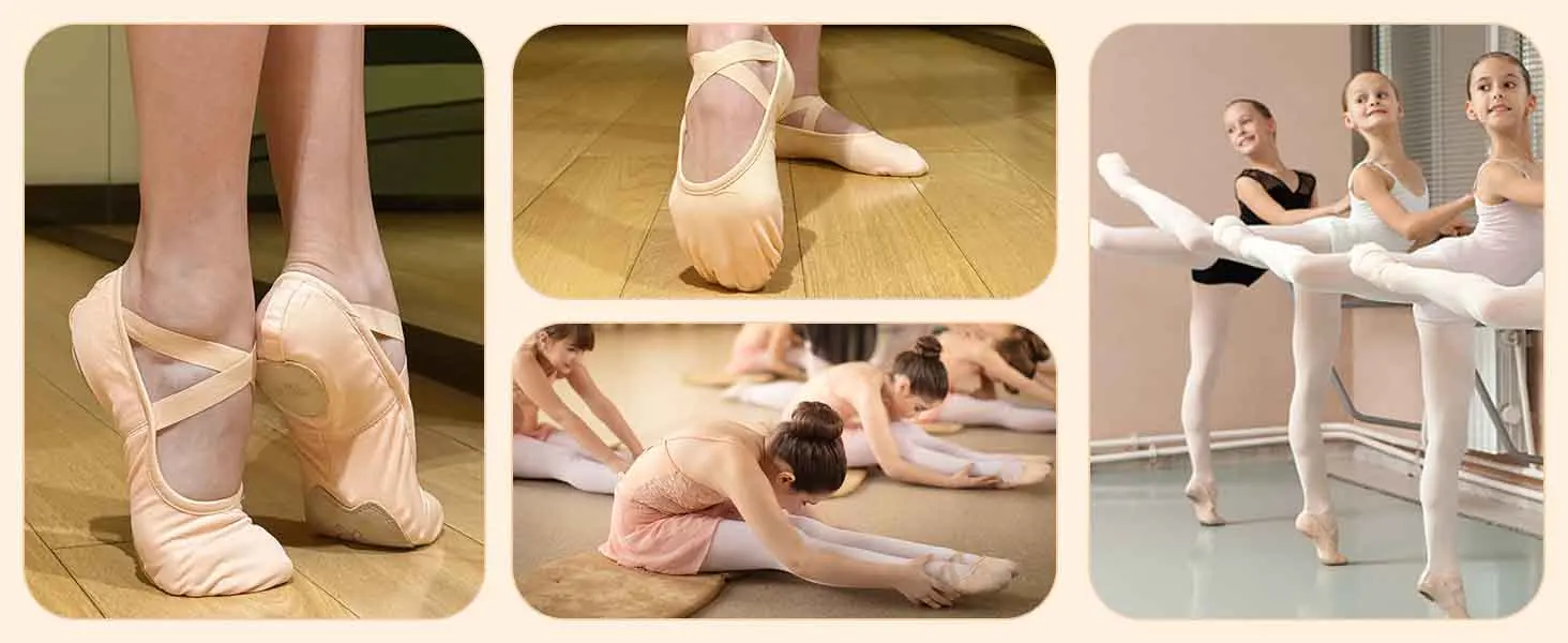 Women High Stretch Pro Ballet Shoes Ultralight Dance Shoes Soft Sole Ballet Flats Adult Snug Wear-resistant Non-slip Ballet Shoe