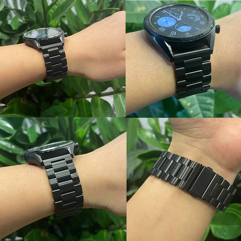 20mm 22mm Stainless Steel Strap for Samsung Galaxy Watch 7 6 5 4 5Pro 40/44mm 6 Classic 43mm 47mm Metal Band for Huawei GT6 4Pro
