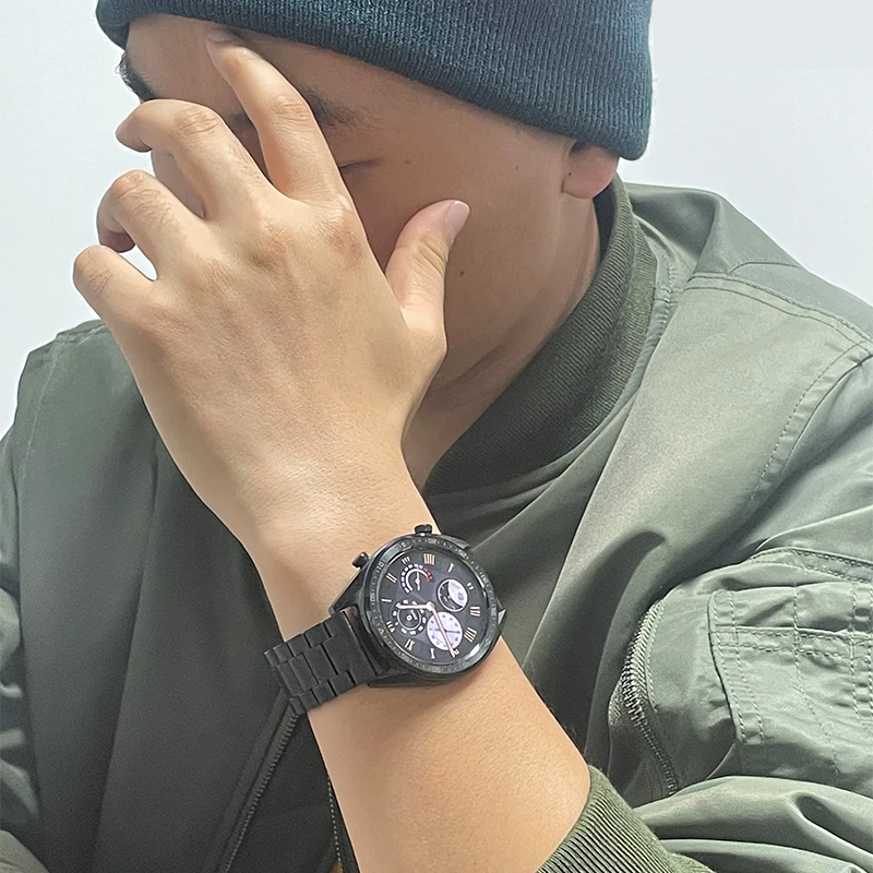 20mm 22mm Stainless Steel Strap for Samsung Galaxy Watch 7 6 5 4 5Pro 40/44mm 6 Classic 43mm 47mm Metal Band for Huawei GT6 4Pro