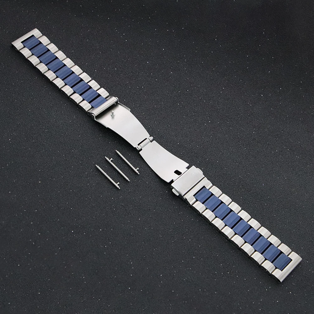 20mm 22mm Stainless Steel Strap for Samsung Galaxy Watch 7 6 5 4 5Pro 40/44mm 6 Classic 43mm 47mm Metal Band for Huawei GT6 4Pro