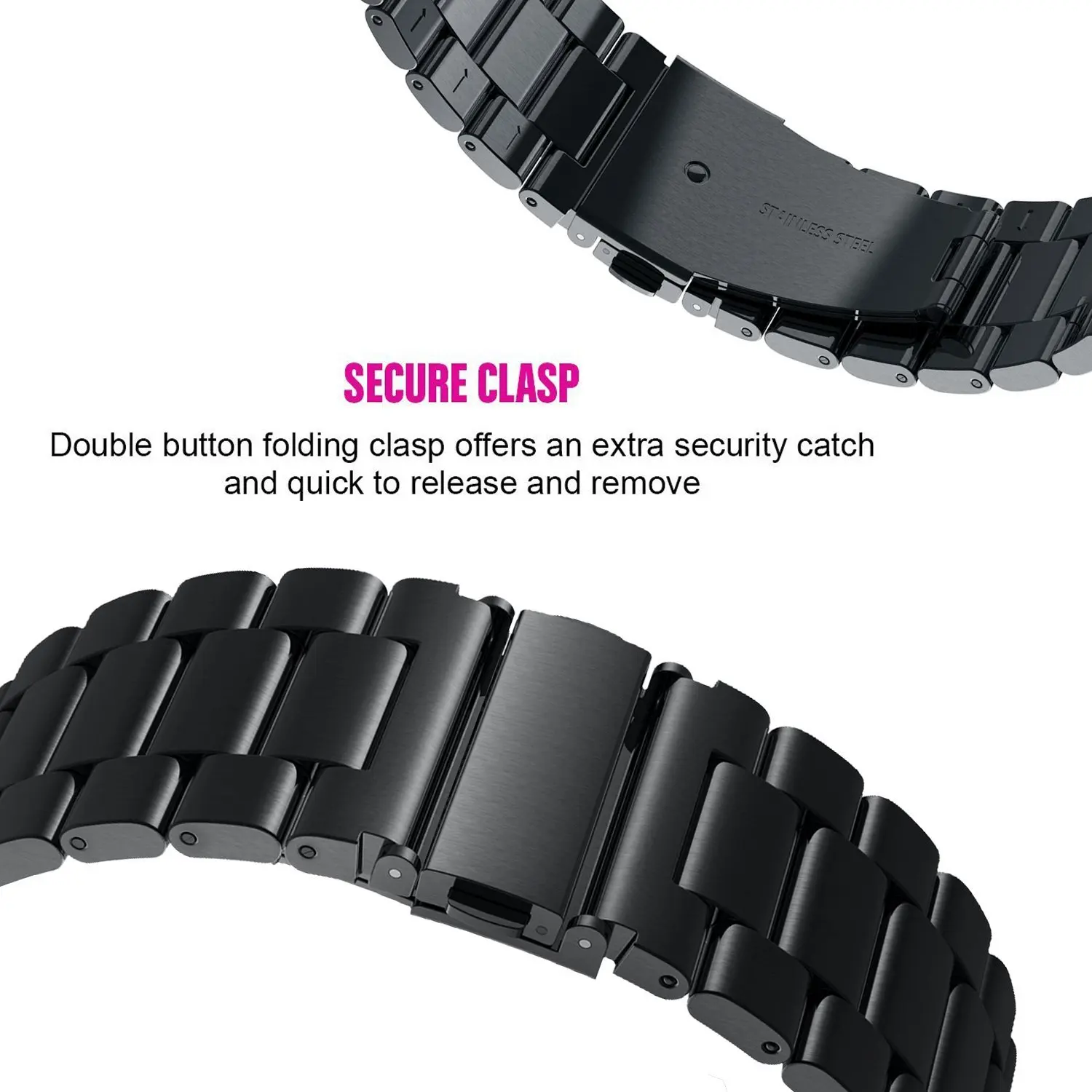 20mm 22mm Stainless Steel Strap for Samsung Galaxy Watch 7 6 5 4 5Pro 40/44mm 6 Classic 43mm 47mm Metal Band for Huawei GT6 4Pro