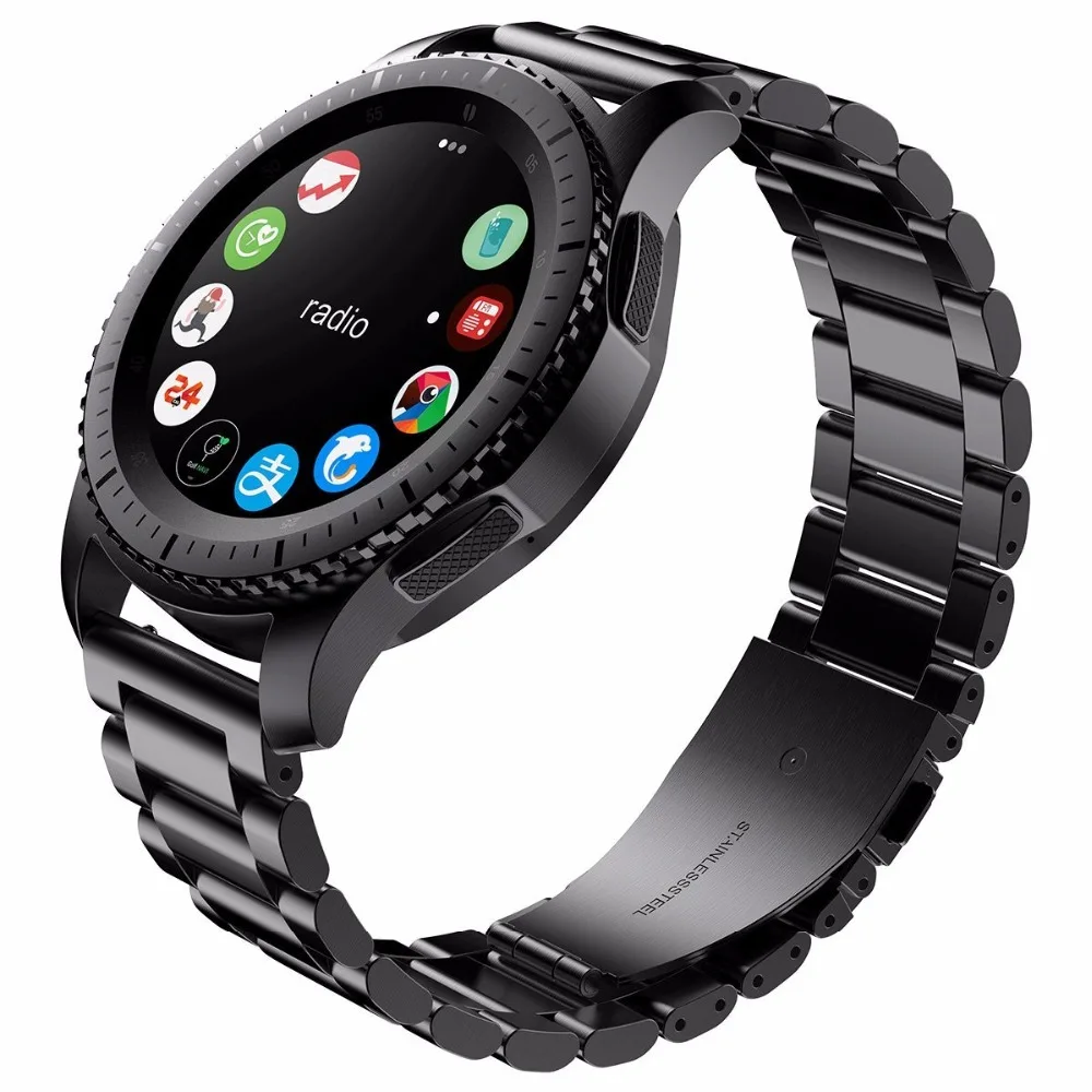 20mm 22mm Stainless Steel Strap for Samsung Galaxy Watch 7 6 5 4 5Pro 40/44mm 6 Classic 43mm 47mm Metal Band for Huawei GT6 4Pro
