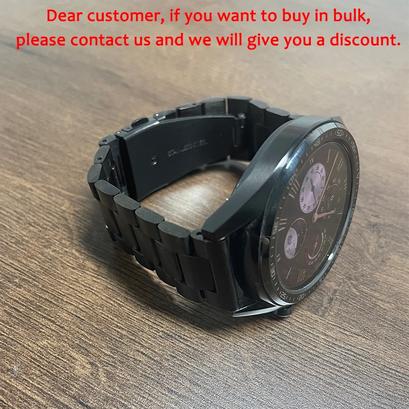 20mm 22mm Stainless Steel Strap for Samsung Galaxy Watch 7 6 5 4 5Pro 40/44mm 6 Classic 43mm 47mm Metal Band for Huawei GT6 4Pro