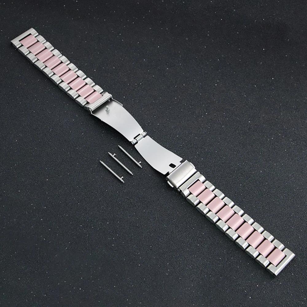 20mm 22mm Stainless Steel Strap for Samsung Galaxy Watch 7 6 5 4 5Pro 40/44mm 6 Classic 43mm 47mm Metal Band for Huawei GT6 4Pro