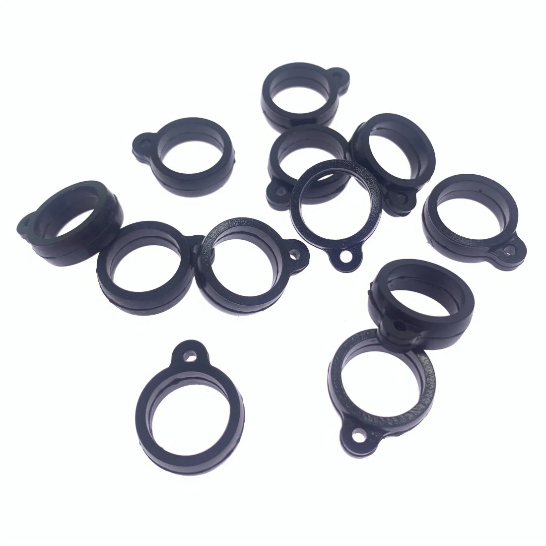 10Pcs Universal Anti-Lost Toothbrush Pen Necklace Lanyards Ring Portable Anti-drop Silicone Ring Lanyard Holder Soft Hoop