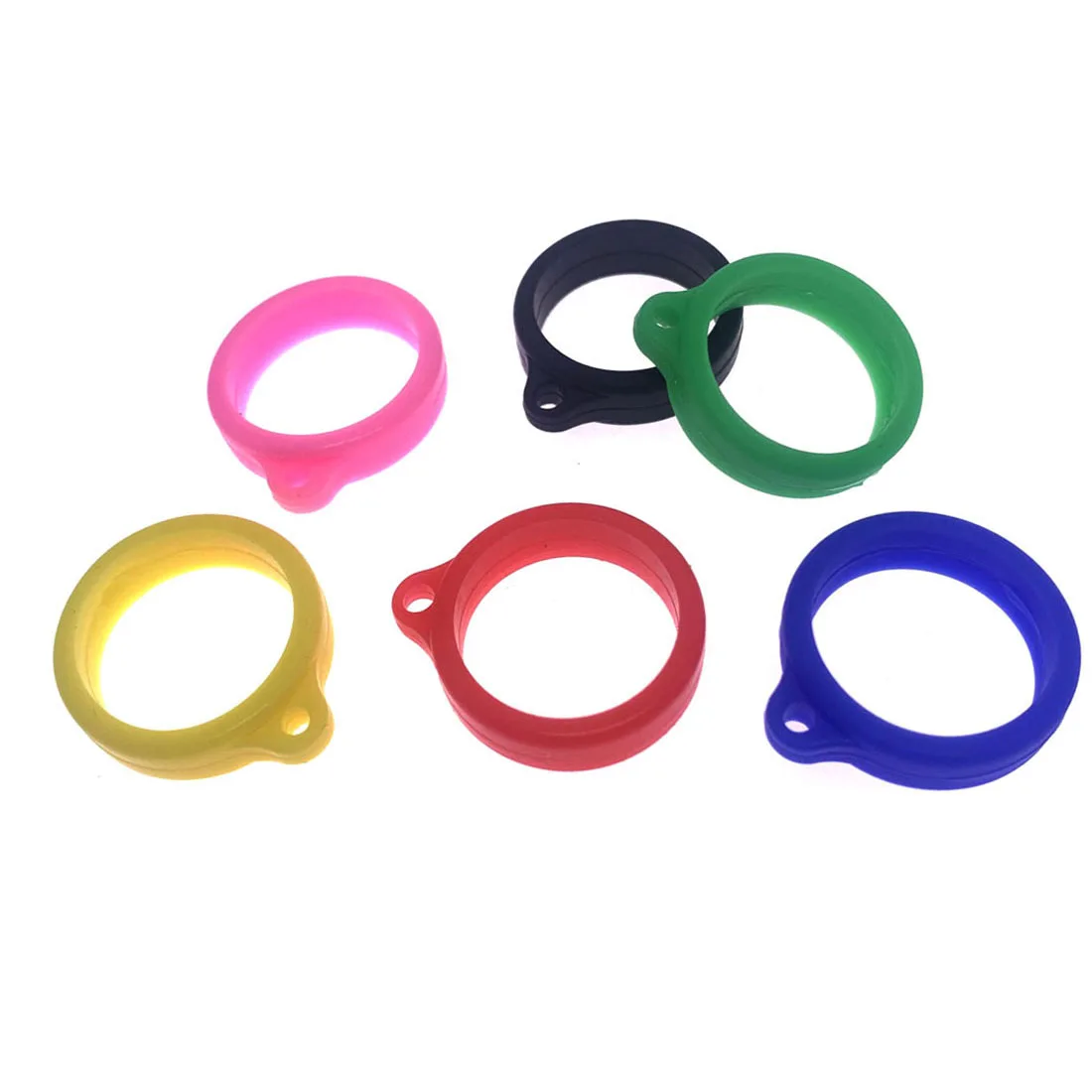 10Pcs Universal Anti-Lost Toothbrush Pen Necklace Lanyards Ring Portable Anti-drop Silicone Ring Lanyard Holder Soft Hoop