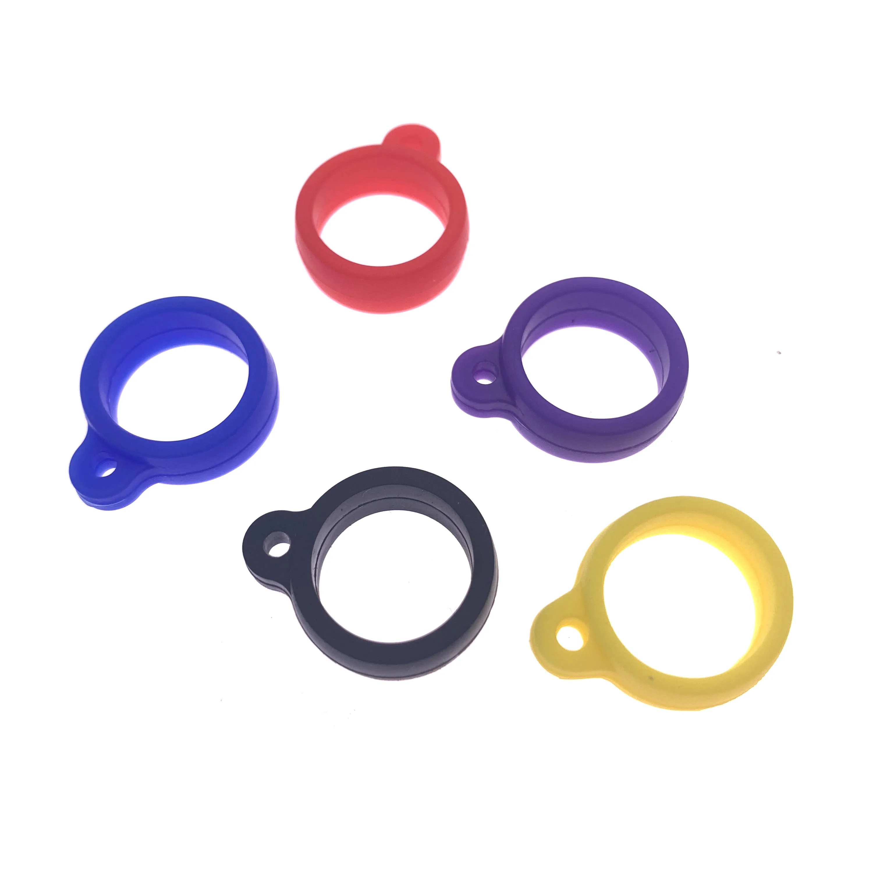 10Pcs Universal Anti-Lost Toothbrush Pen Necklace Lanyards Ring Portable Anti-drop Silicone Ring Lanyard Holder Soft Hoop