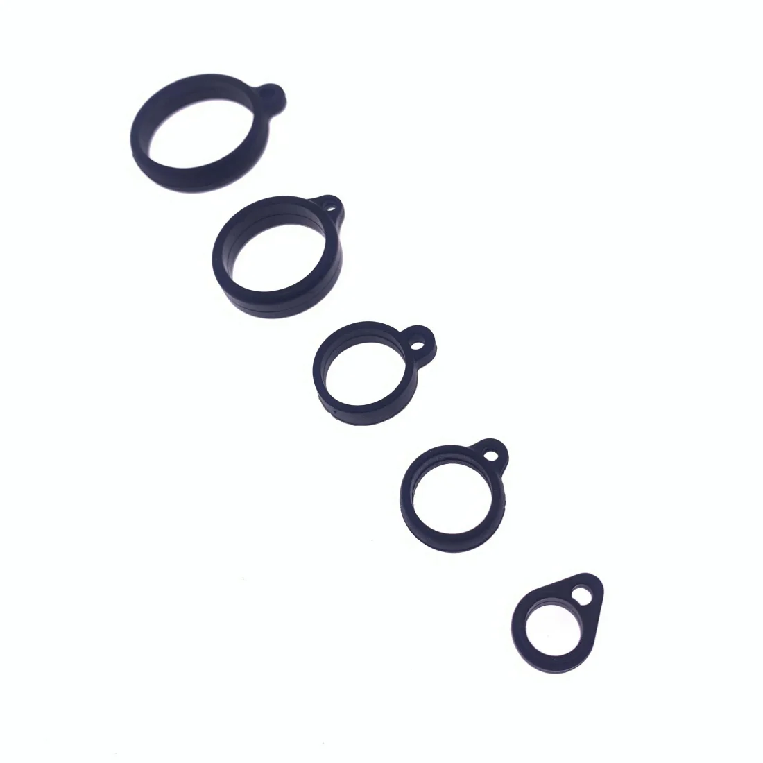 10Pcs Universal Anti-Lost Toothbrush Pen Necklace Lanyards Ring Portable Anti-drop Silicone Ring Lanyard Holder Soft Hoop
