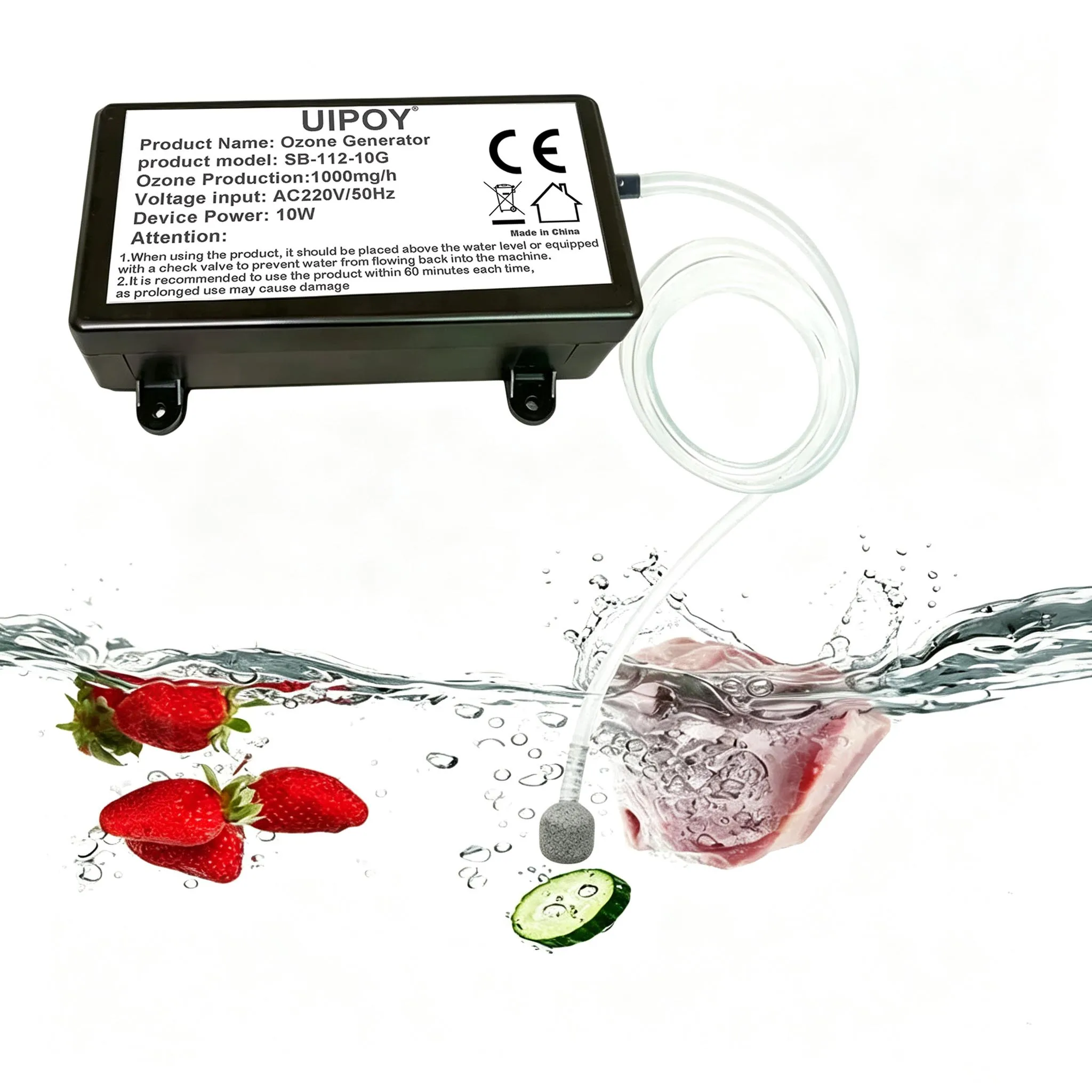 Ozone Generator 1000mg Ozonizer Water Air Purifier Cleaner Treatment Fruit Vegetable Fish Tank Oil For 220V EU Plug 110V US Plug