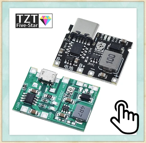 LED Dual USB 5V 2.4A Micro/Type-C USB Mobile Power Bank 18650 Charging Module Lithium Battery Charger Board Circuit Protection