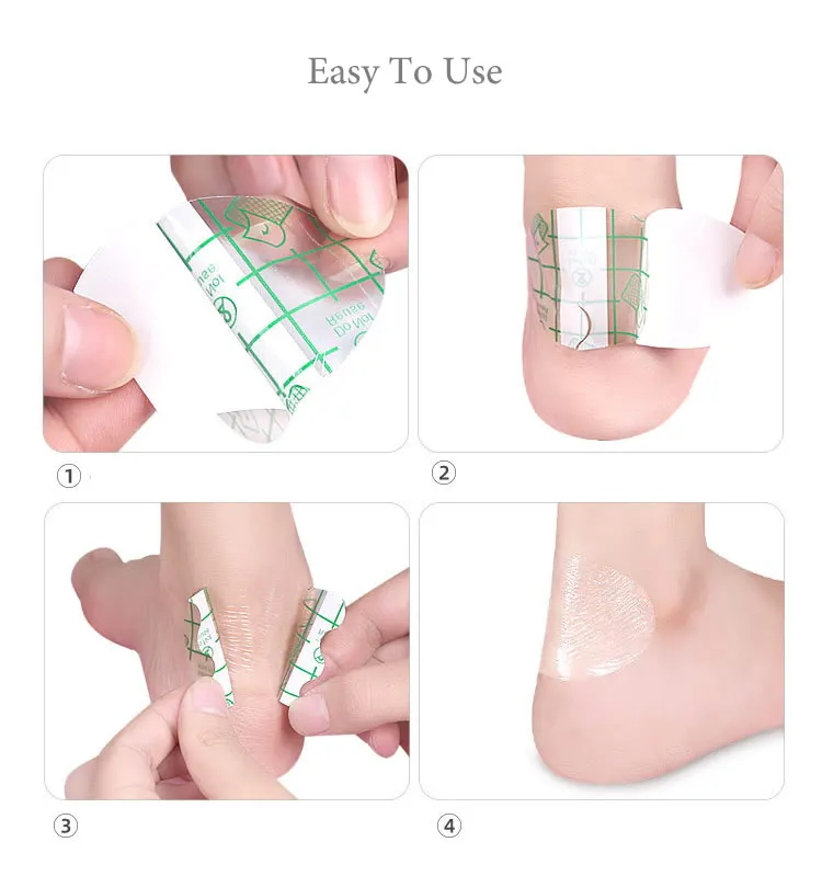 10-50pcs Transparent Waterproof Foot Anti-Wear Sticker Wound Adhesive Plaster Band-Aid Home Travel Outdoor Camp Emergency Kits