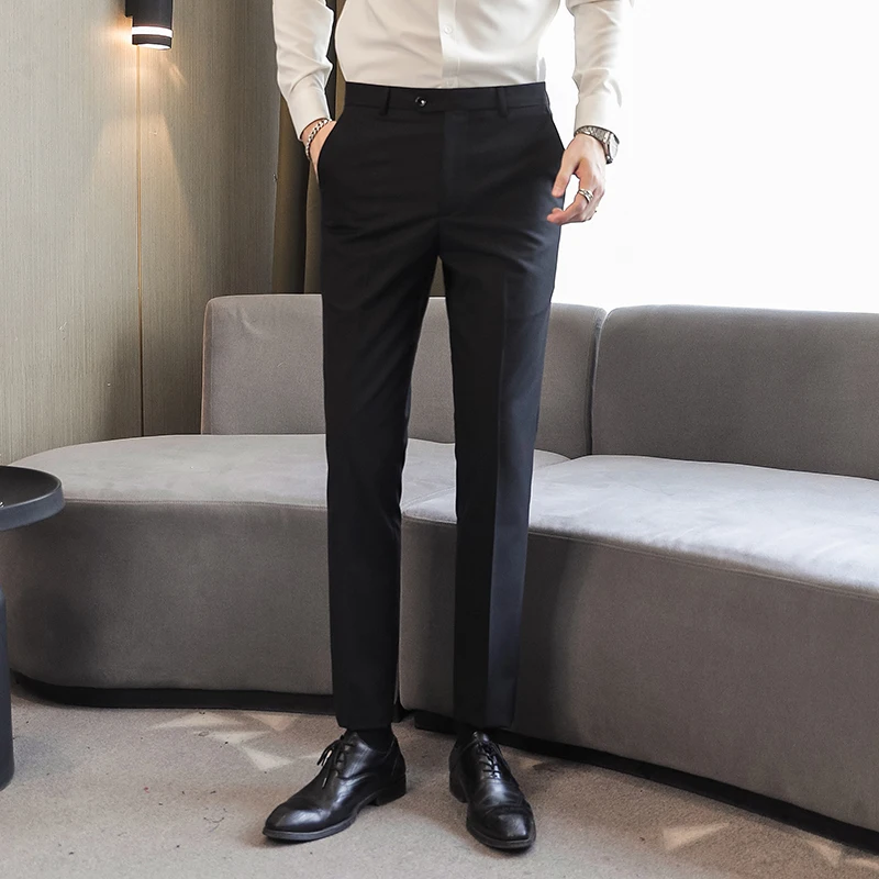 2026 Men Blue Suit Pants,  Formal Slim Dress Trousers, Red Green Black White Pantalones Hombre, Asian Size Man Slacks,M-5XL 6XL