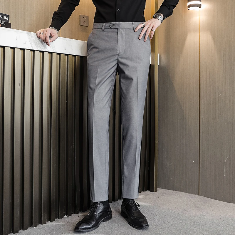 2026 Men Blue Suit Pants,  Formal Slim Dress Trousers, Red Green Black White Pantalones Hombre, Asian Size Man Slacks,M-5XL 6XL