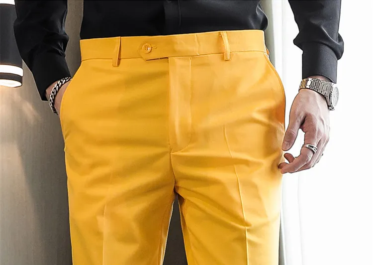 2026 Men Blue Suit Pants,  Formal Slim Dress Trousers, Red Green Black White Pantalones Hombre, Asian Size Man Slacks,M-5XL 6XL