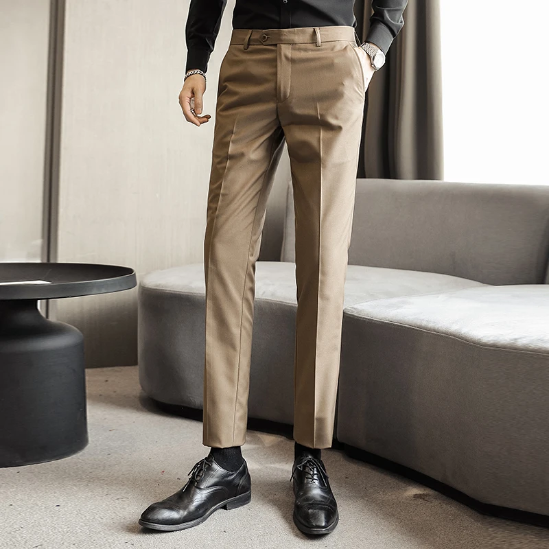 2026 Men Blue Suit Pants,  Formal Slim Dress Trousers, Red Green Black White Pantalones Hombre, Asian Size Man Slacks,M-5XL 6XL