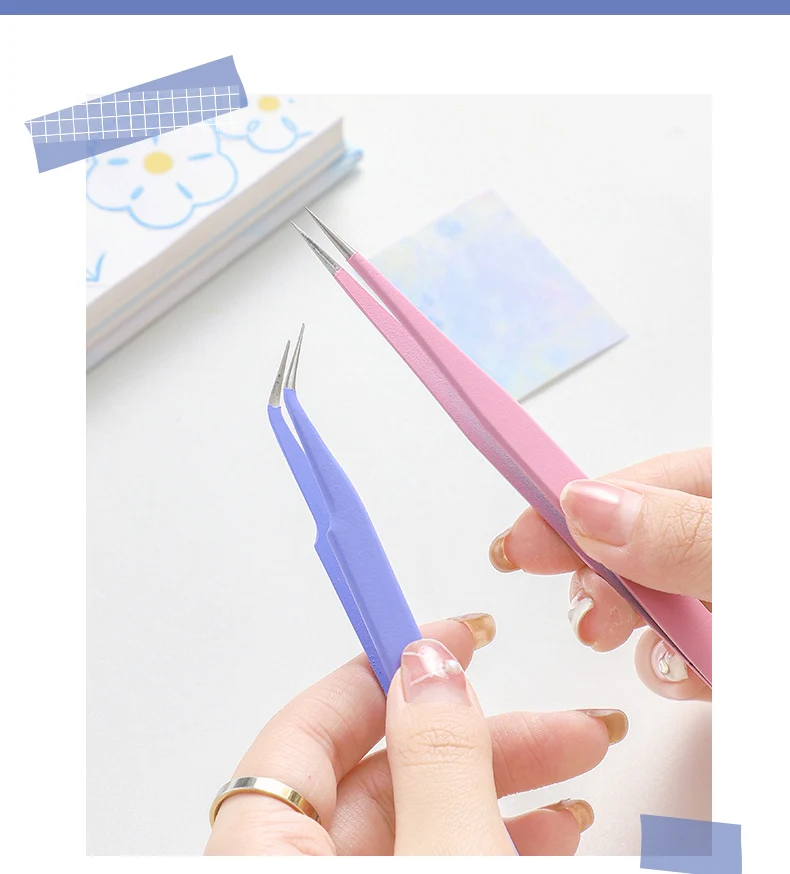 14 Designs Kawaii Cute Macarons Creative Stationery Tweezers DIY Washi Tape Stickers Gadget Multi-tool Tweezers Hand Account