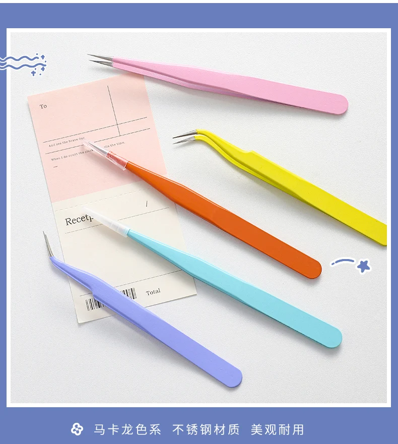14 Designs Kawaii Cute Macarons Creative Stationery Tweezers DIY Washi Tape Stickers Gadget Multi-tool Tweezers Hand Account