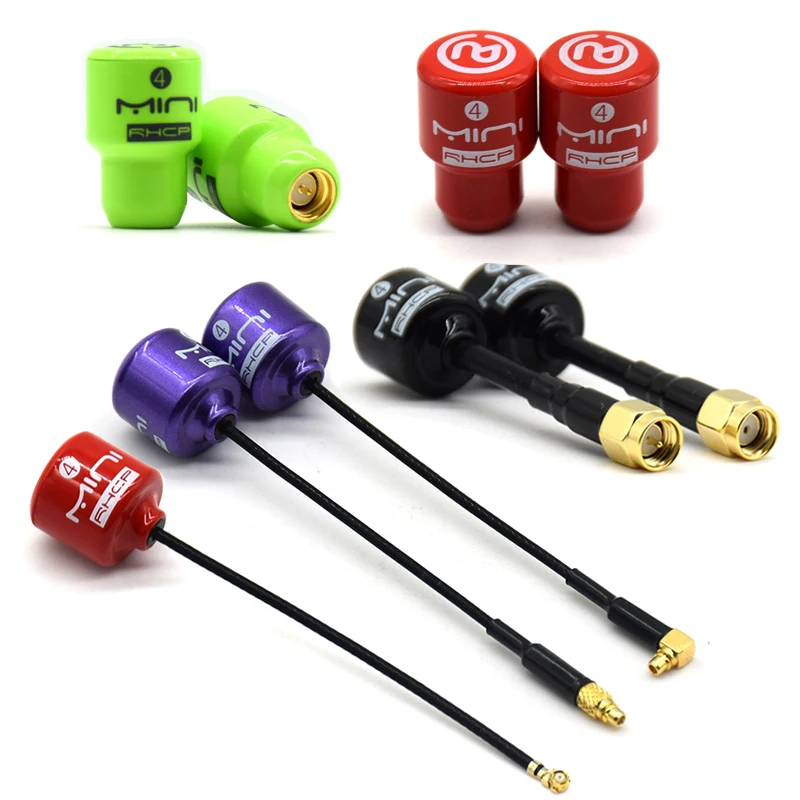 5.8G Lollipop 4 RHCP Antenna high gain 2.8Dbi FPV Transmitter/Receiver SMA/RP-SMA/MMCX/UFL Antenna for RC FPV racing drone part