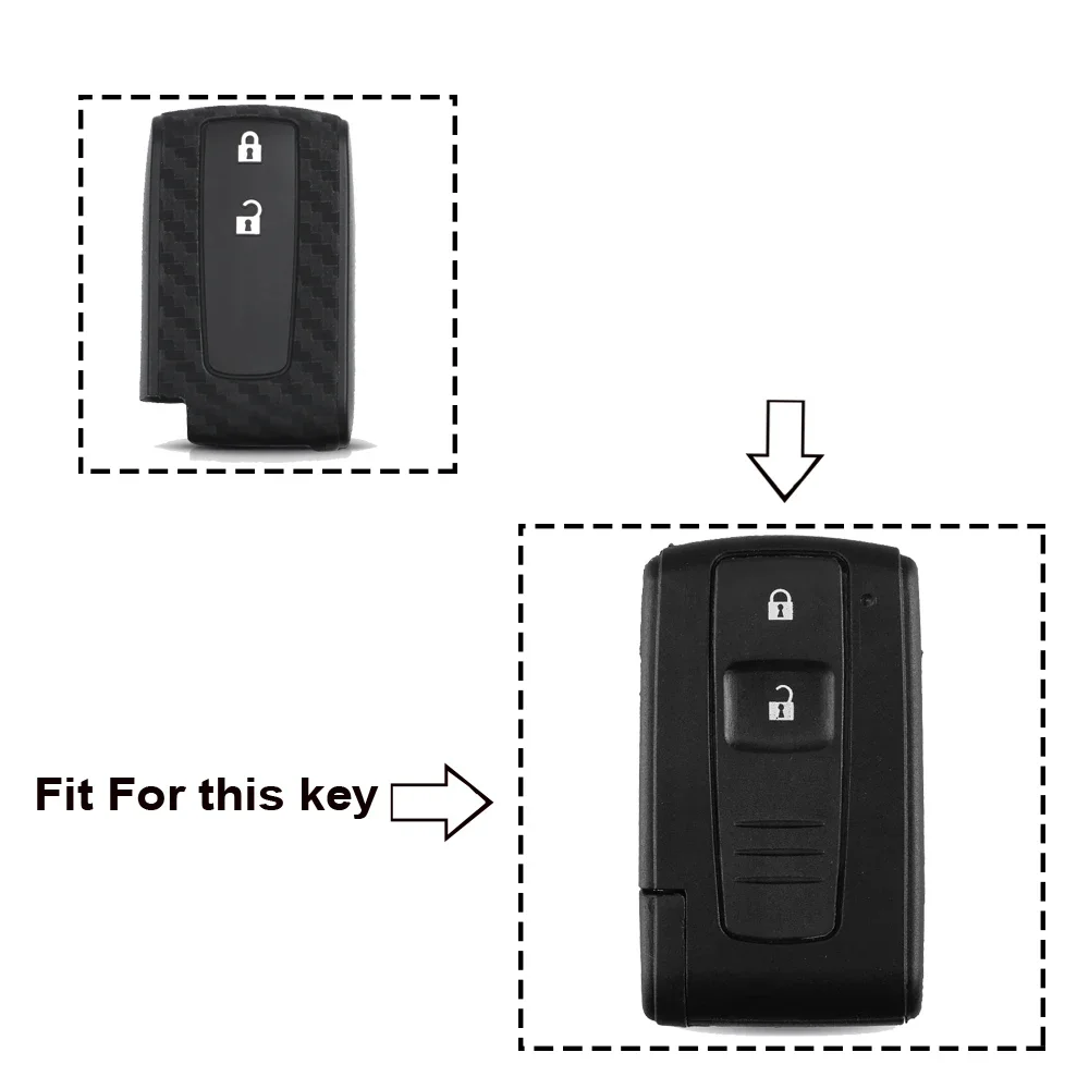 KEYYOU Case Key Shell Housing Fob For Toyota 2004 2005 2006 2007 2008 2009 Corolla Verso Camry 2 Buttons Replacement Smart Key