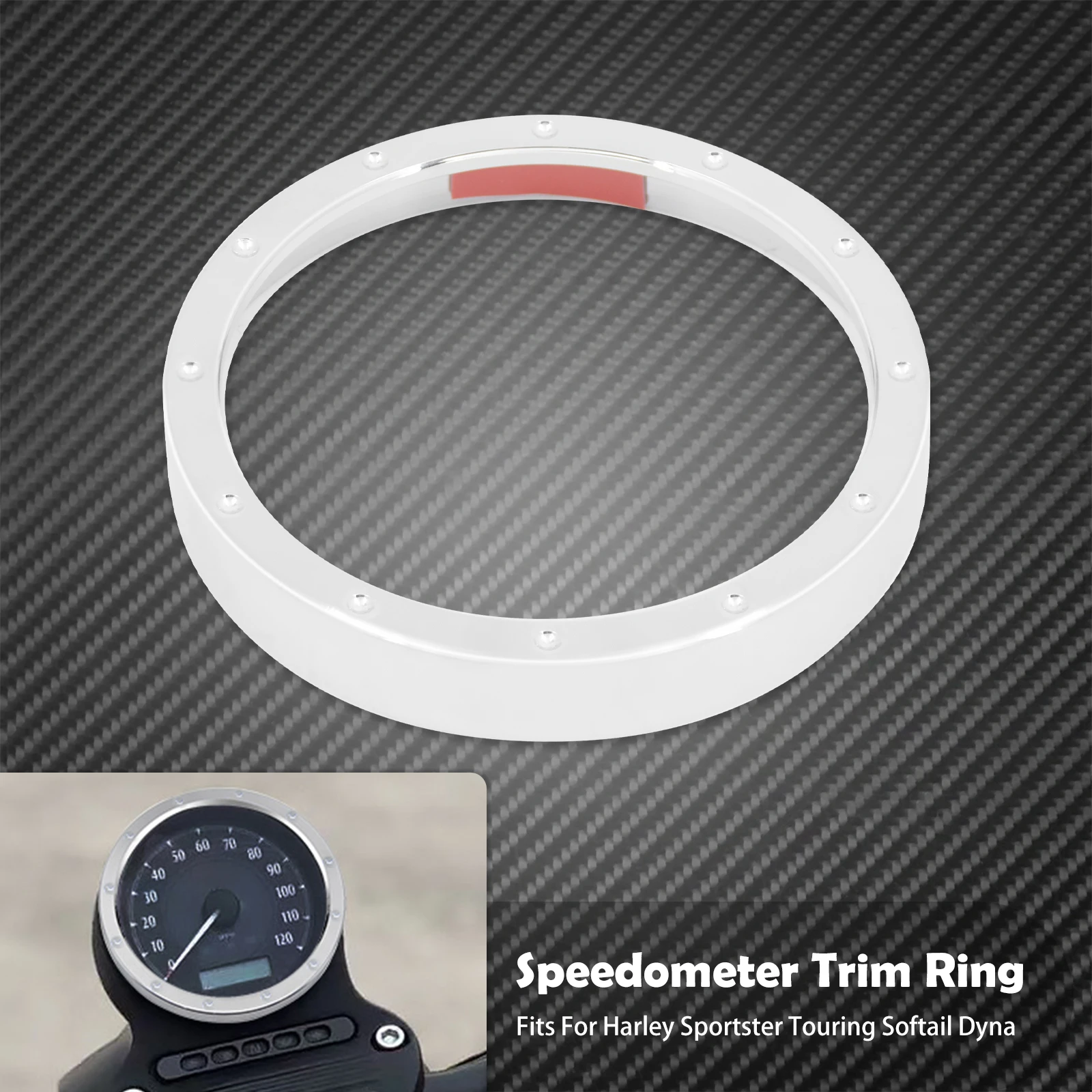 Motorcycle Black Speedometer Trim Bezel Cover Billet CNC Cut For Harley Sportster 883 1200 XL XR Iron Dyna Stree Bob Low Rider