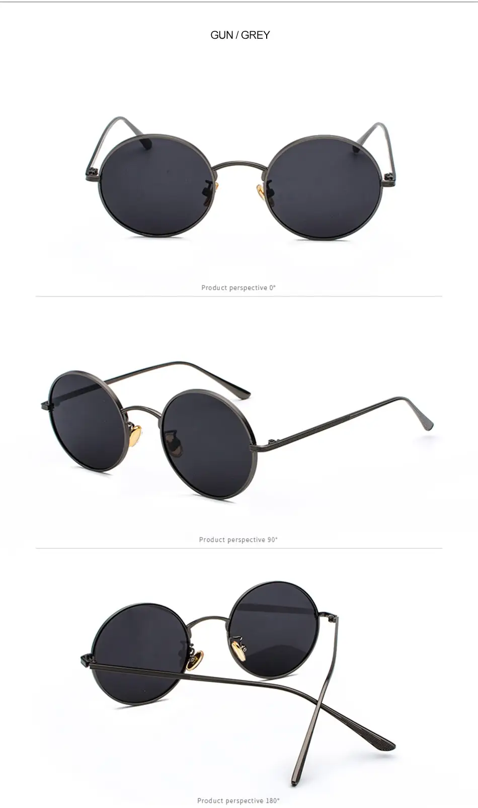SPLOV Retro Punk Style Men Sunglasses Women Vintage Round Metal Frame Colorful Lens Sun Glasses Fashion Eyewear Gafas Sol UV400