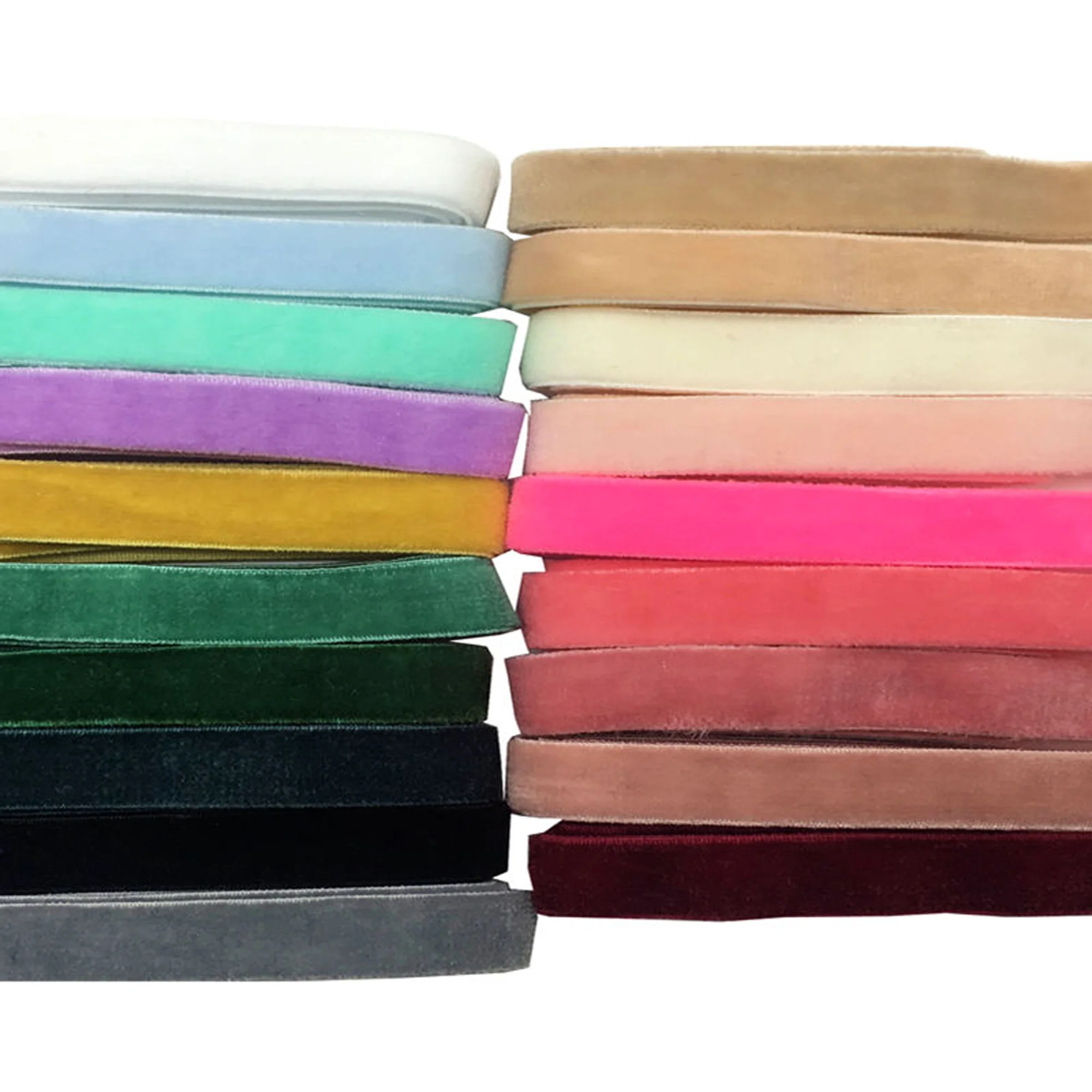 10 Yards 1cm Soft Velvet Elastic Ribbon For DIY Sewing Headband Clips Bow Wedding Christmas Decoration 23 Colors