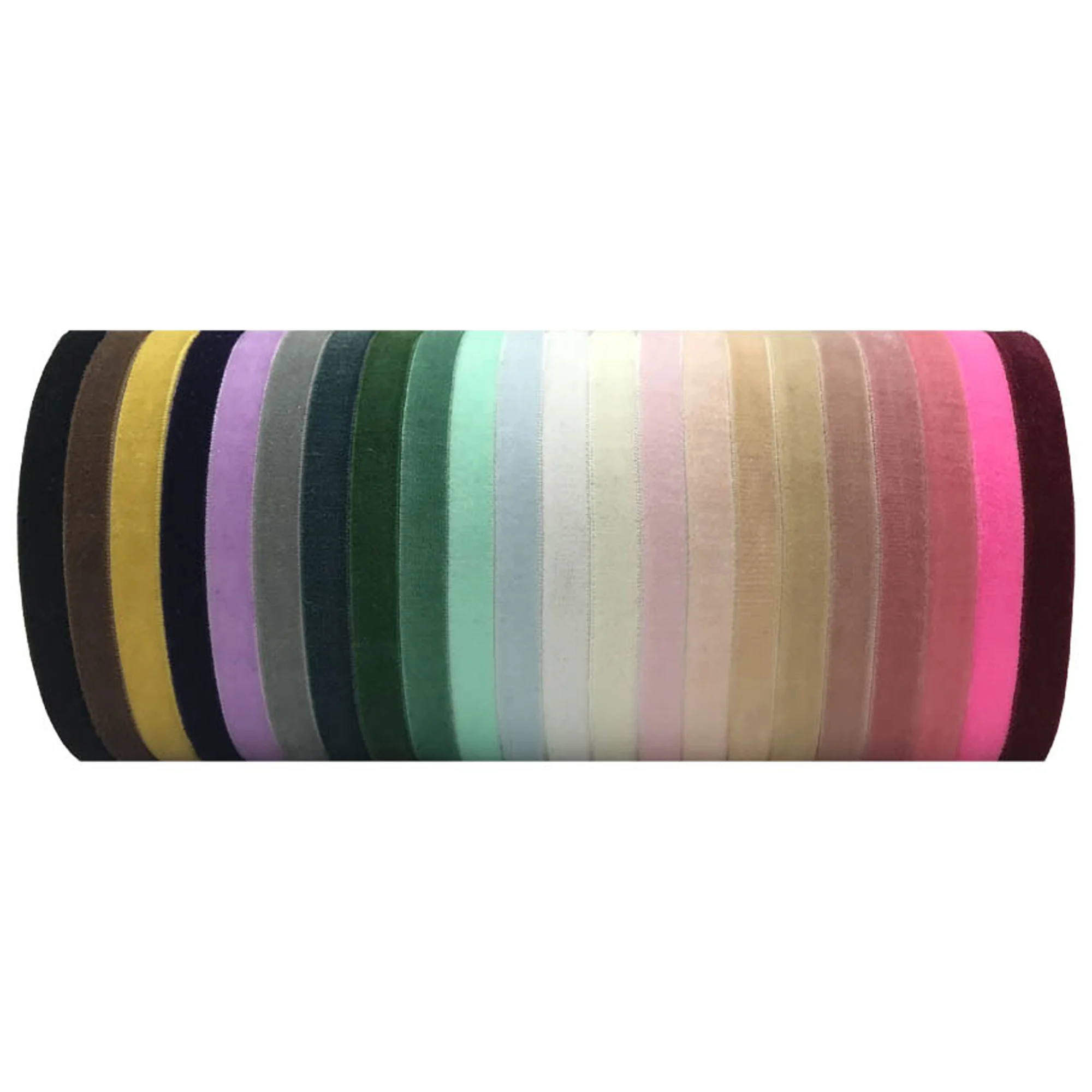 10 Yards 1cm Soft Velvet Elastic Ribbon For DIY Sewing Headband Clips Bow Wedding Christmas Decoration 23 Colors