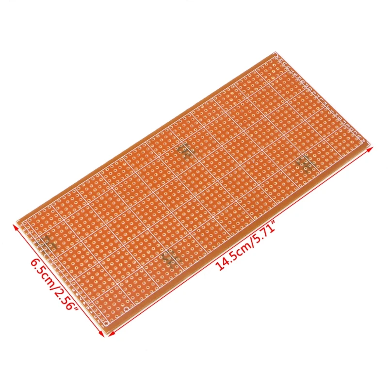 5 Pcs 6.5x14.5cm Stripboard Veroboard Uncut PCB Platine Single Side Circuit Board L15