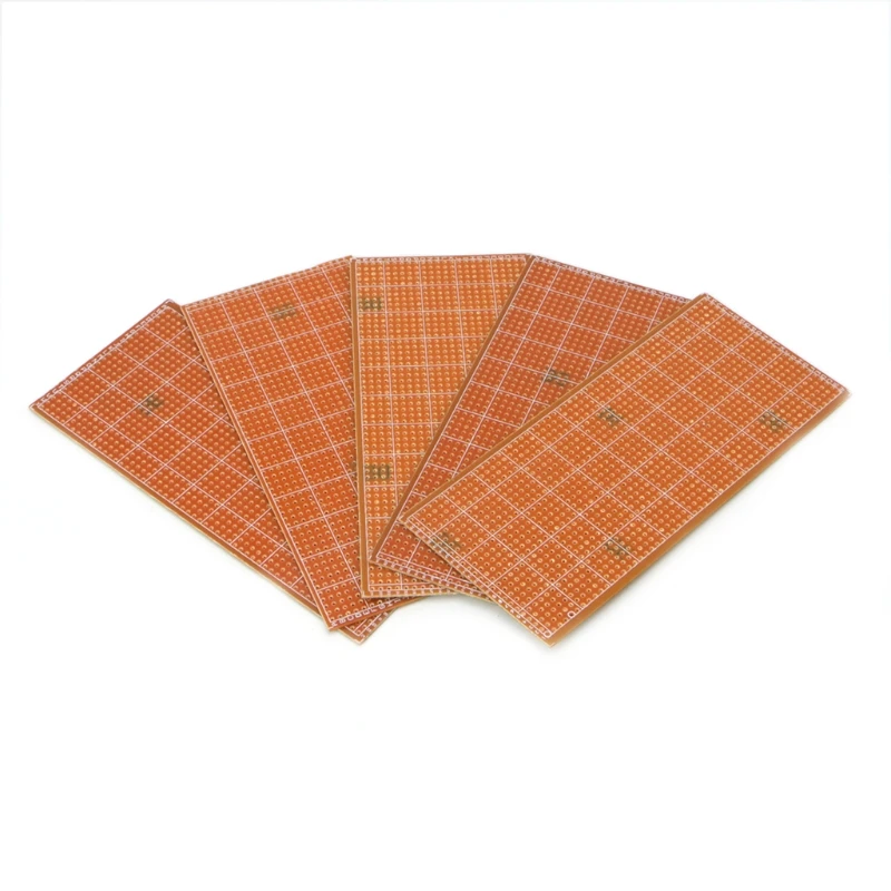 5 Pcs 6.5x14.5cm Stripboard Veroboard Uncut PCB Platine Single Side Circuit Board L15