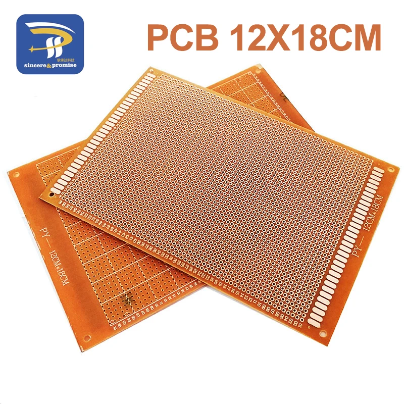 1/5/10pcs 12x18cm 12*18 Single Side Prototype 2.54mm PCB Breadboard Universal Experimental Bakelite Copper Plate Circuirt Board