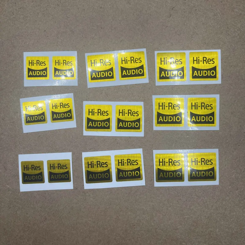 Hi-res AUDIO gold standard high-quality sound certified gold stickers high-resolution audio decorative cover stickers spot