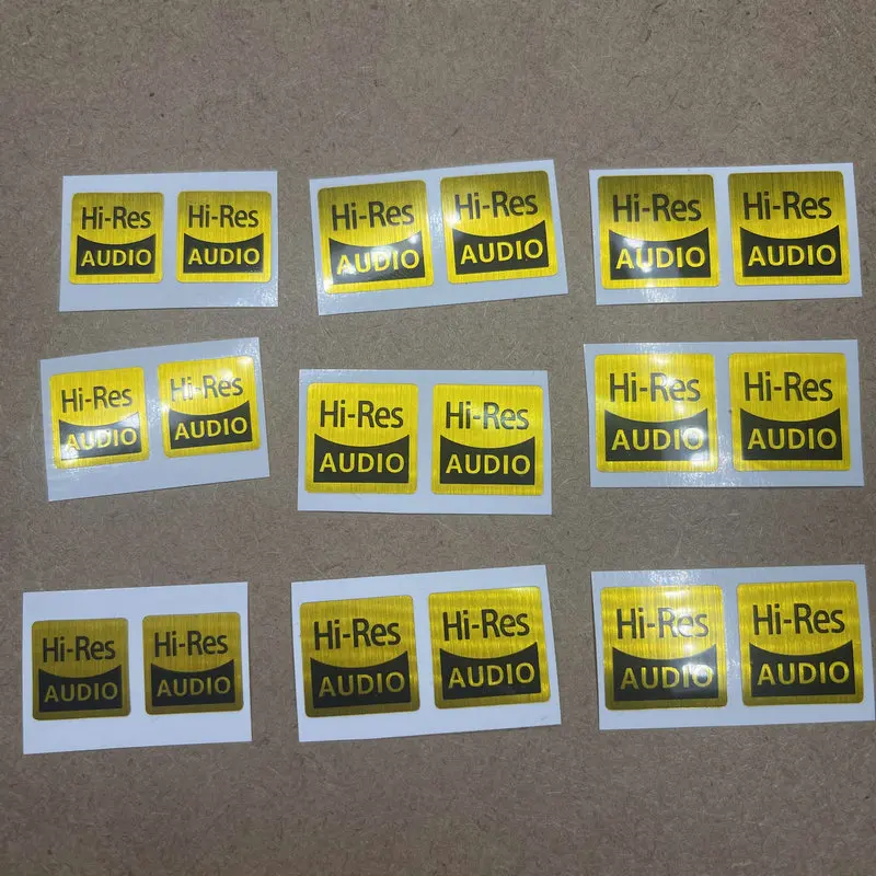 Hi-res AUDIO gold standard high-quality sound certified gold stickers high-resolution audio decorative cover stickers spot